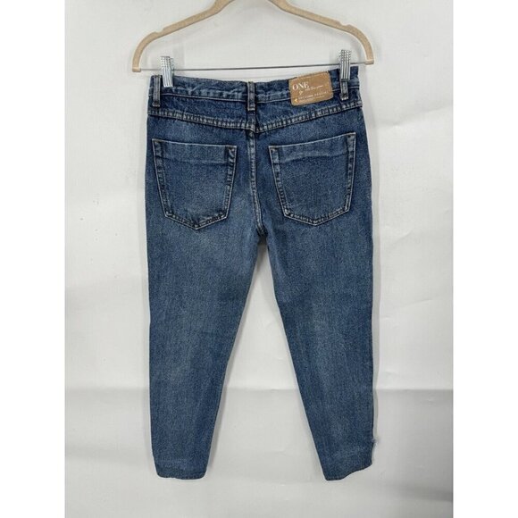 ONE teaspoon Jeans Awesome Baggies, Distressed Low Waist Medium Rise Size 24 - Picture 3 of 9